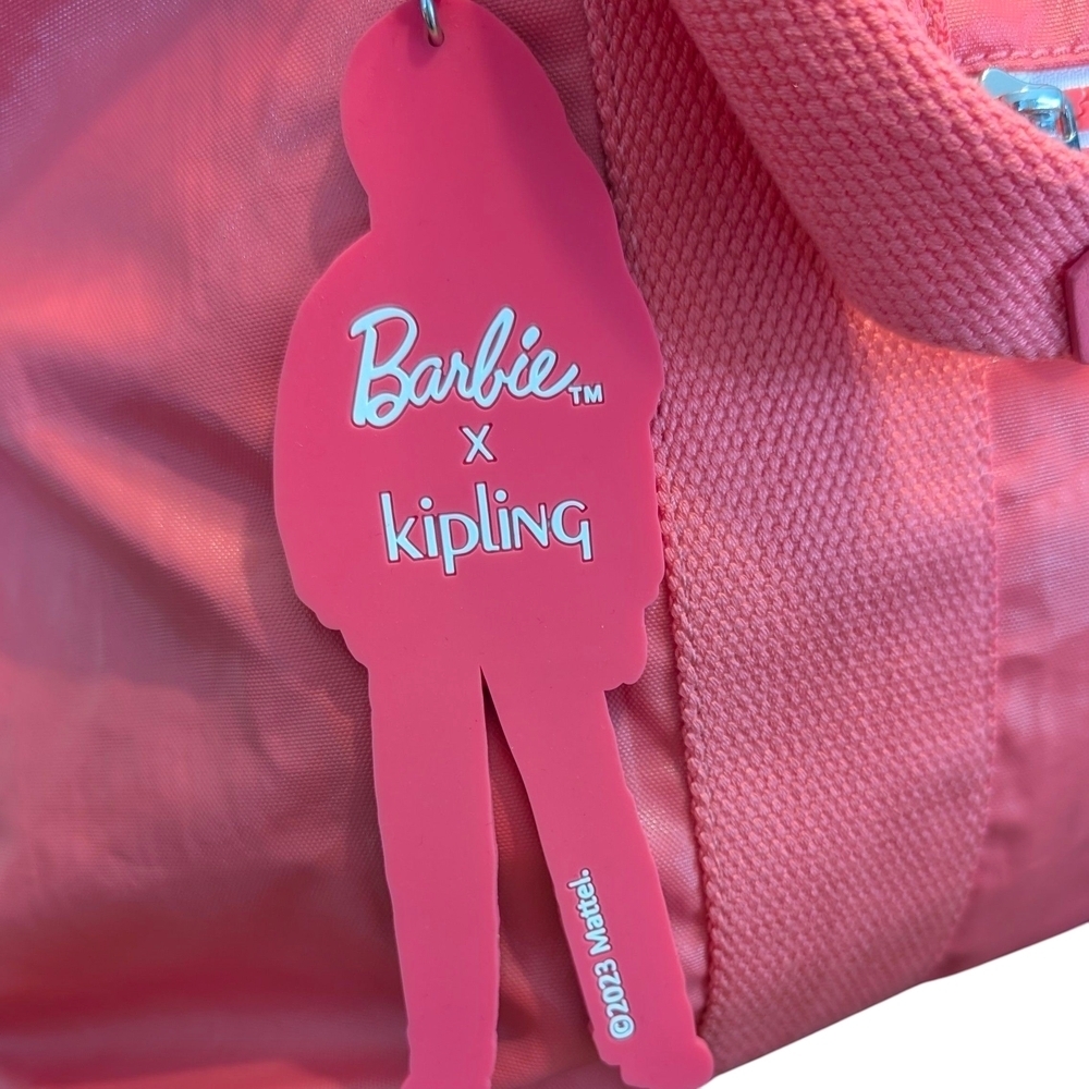 Kipling x Barbie ART M Bag Lively Pink w/ Barbie Keychain Coquette - Picture 8 of 16